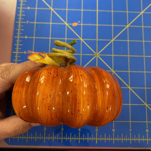 Pumpkin Porcelain Knick Knack - Picture 2 of 2